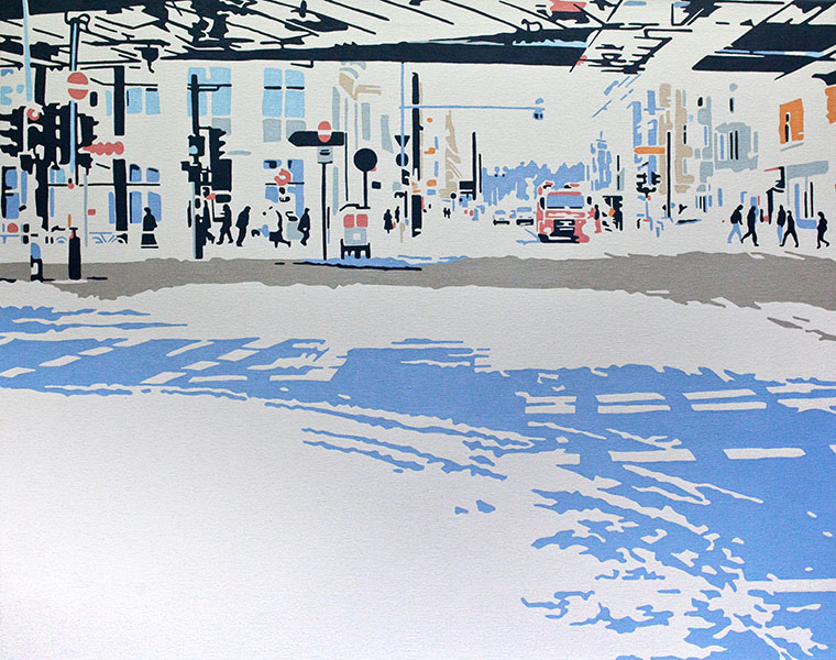 Fire And Ice, 2015, Acryl auf Leinwand, 80 x 100 cm