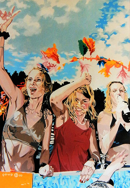 Loveparade, 1999, Acryl auf Leinwand, 200 x 140 cm, verkauft