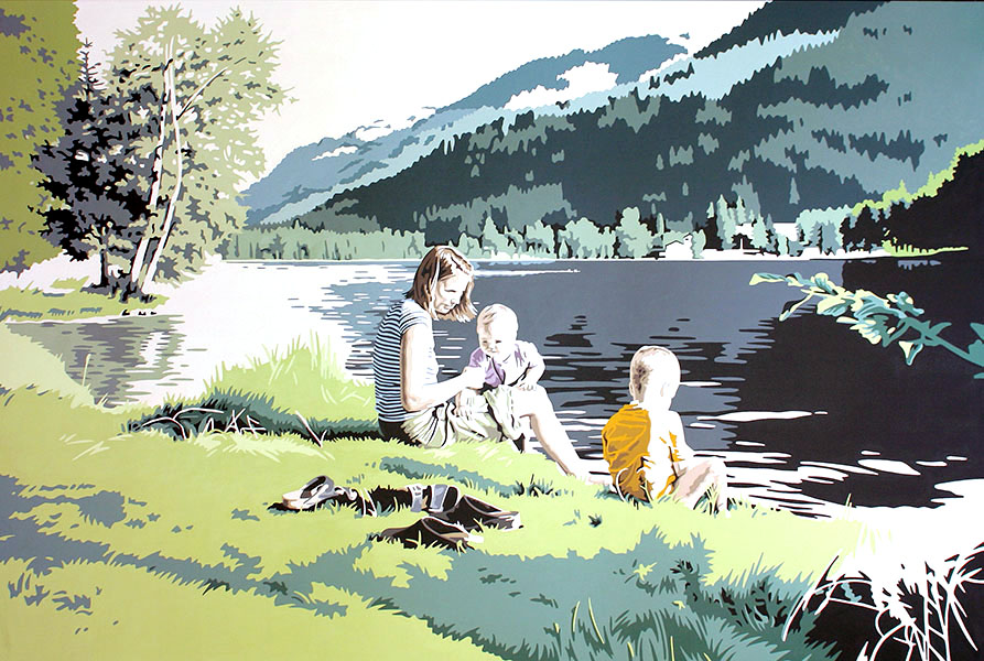 Schwarzsee, 2007, Acryl auf Leinwand, 160 x 240 cm, verkauft