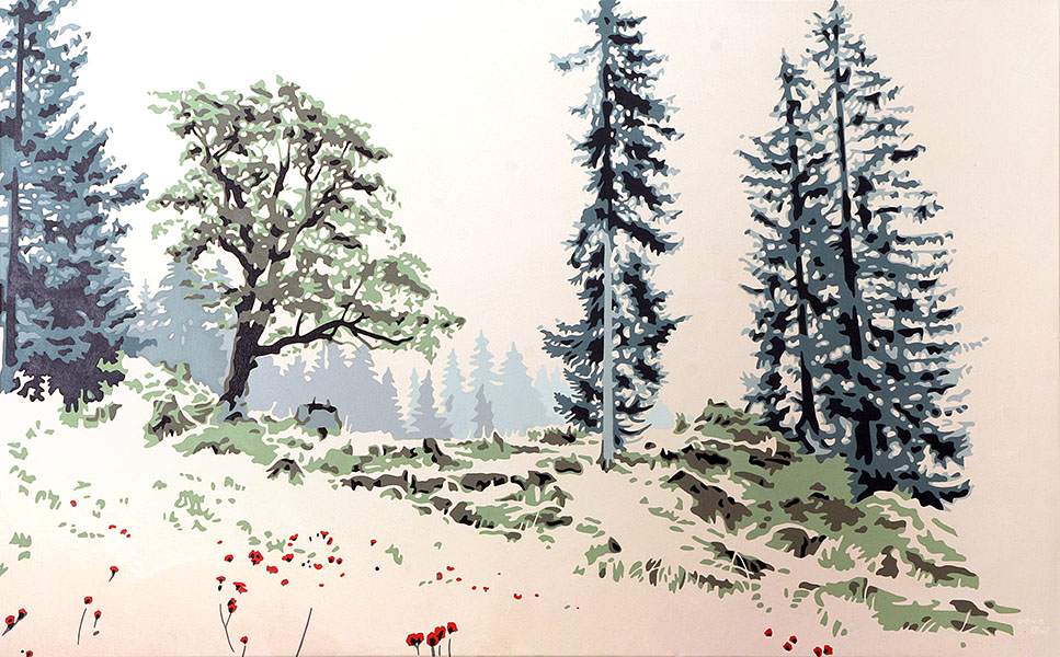 Nebelrand, 2007, Acryl auf Leinwand, 150 x 100 cm, verkauft