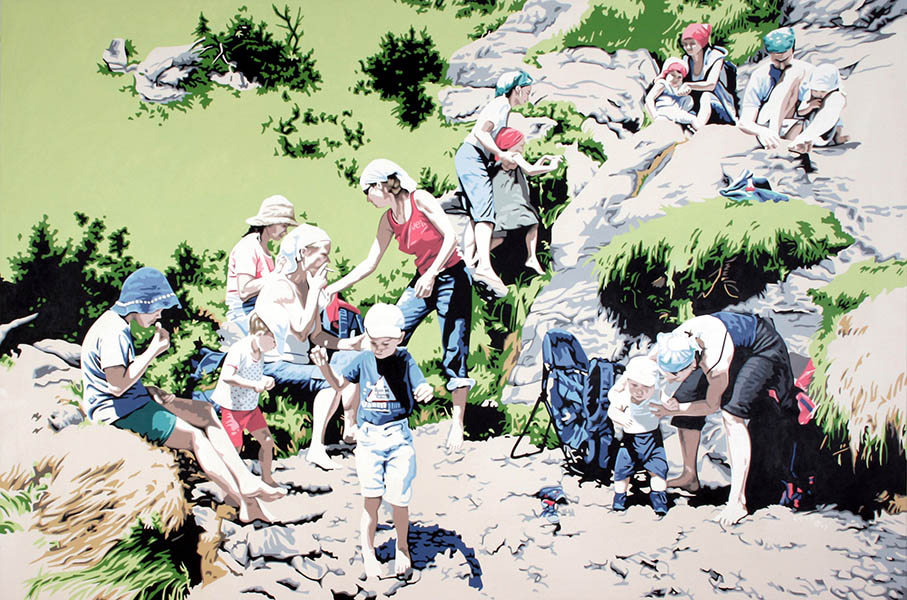 Rastkogl, 2006, Acryl auf Leinwand, 160 x 240 cm