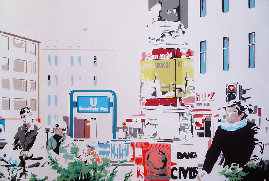 Rosenthaler, 2011, Acryl auf Leinwand, 160 x 240, verkauft