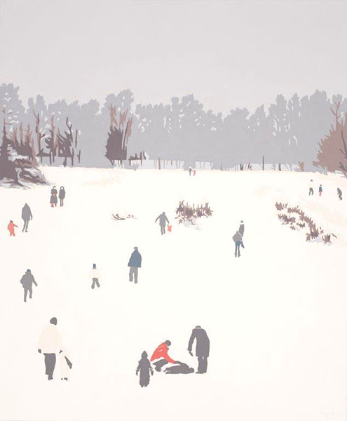 Teufelsberg, 2014, Acryl auf Leinwand, 100 x 120 cm