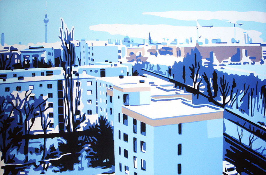 Winter vom Balkon, 2010, Acryl auf Leinwand, 30 x 50 cm, verkauft